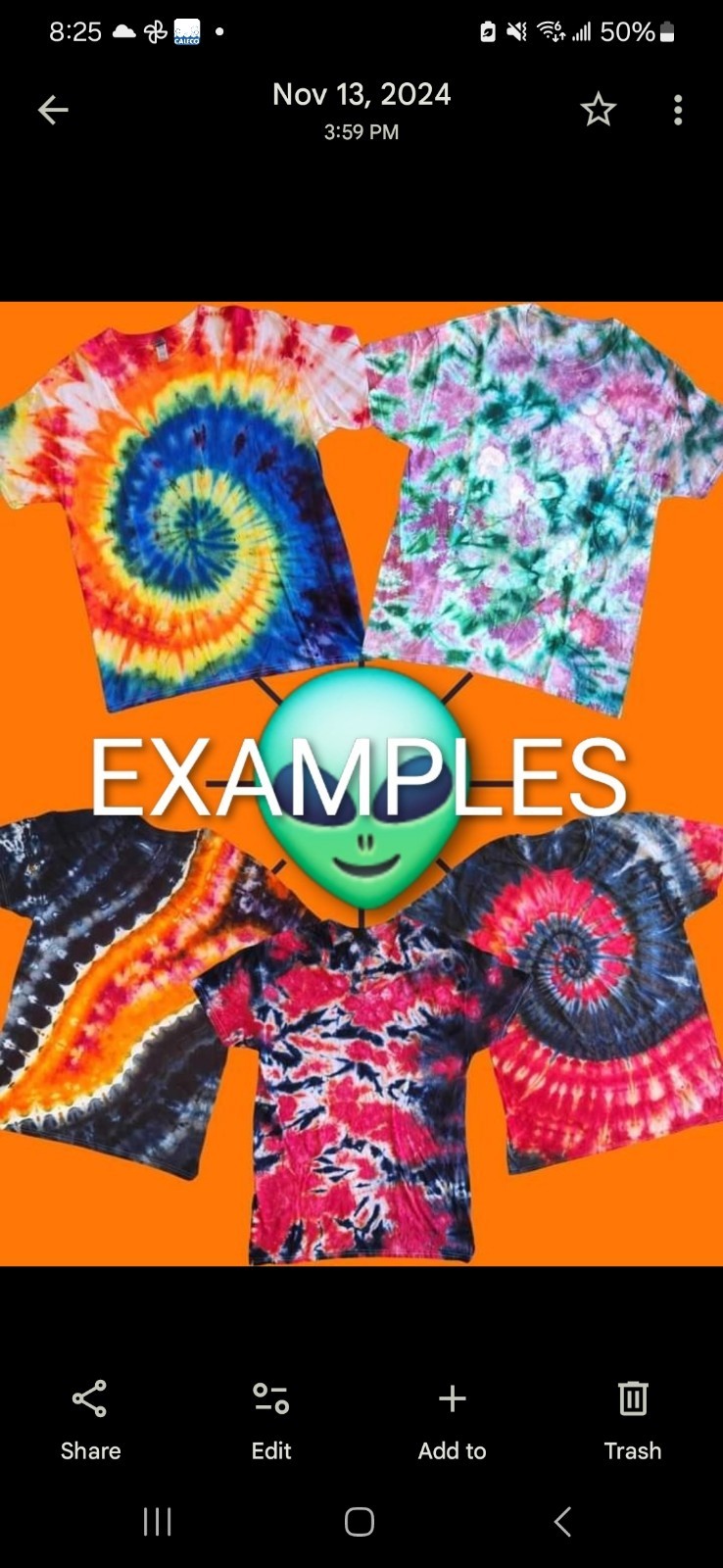 5 3XL Unisex Tie Dye T-Shirts Bundle Handmade Ice Dye Lot, Unique One of a Kind