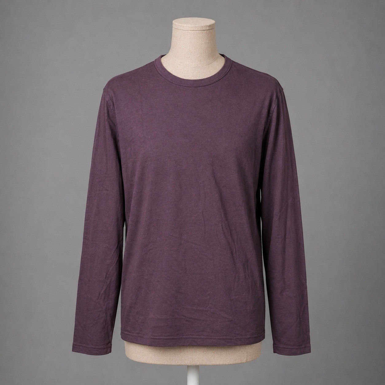 Pact Mens Organic Cotton Long Sleeve Crewneck T Shirt Size M Purple Casual Daily