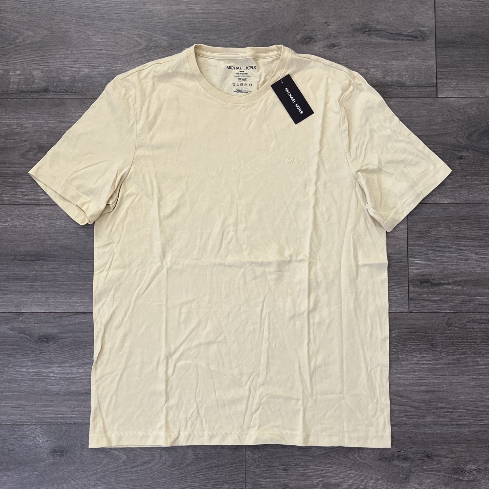 Michael Kors Mens M T Shirt Yellow NWT Short Sleeve