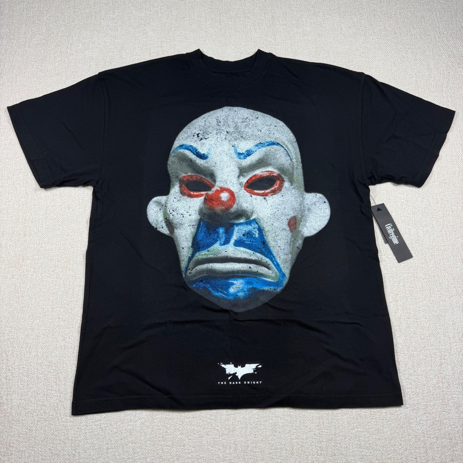 Civil Regime x The Dark Knight Joker Mask Black Oversized Tee Mens L