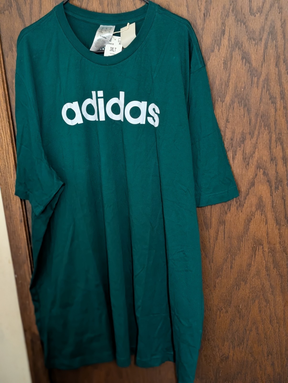 TOP QUALITY ADIDAS COLLEGIATE GREEN SHIRT 3XLT NWT NO RETURNS WRONG SIZE/COLOR