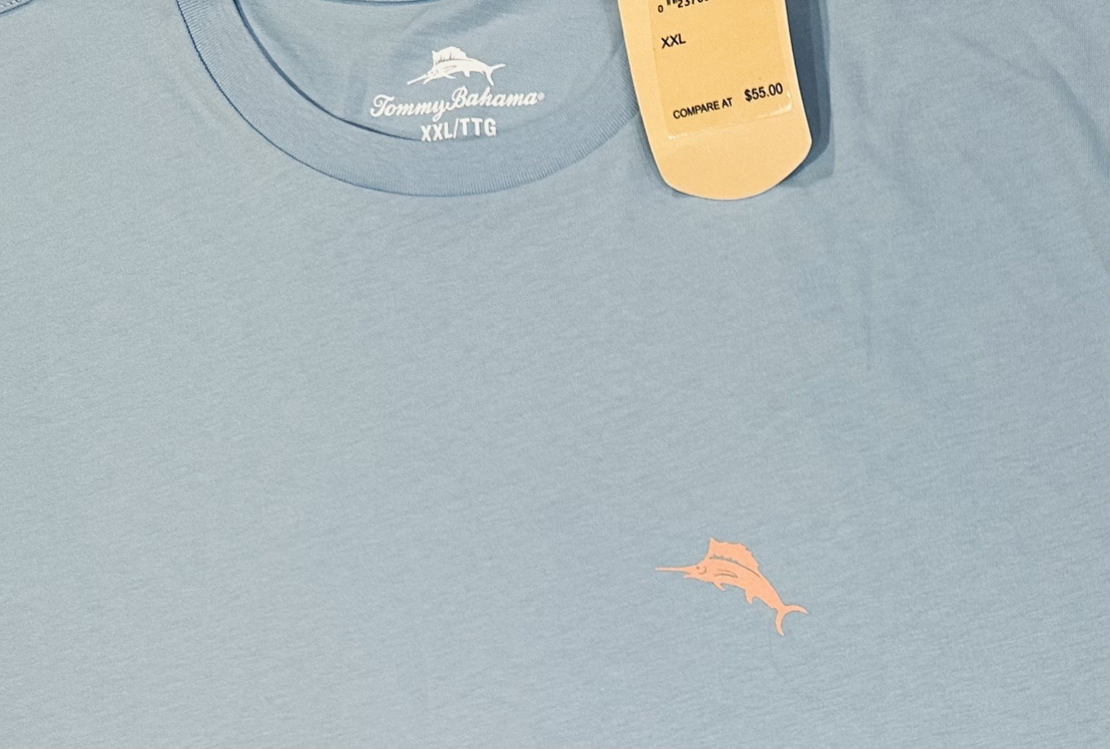 Tommy Bahama Men’s LIVE THE ISLAND LIFE T-Shirt XXL 2XL Chambray Blue NWT Beach