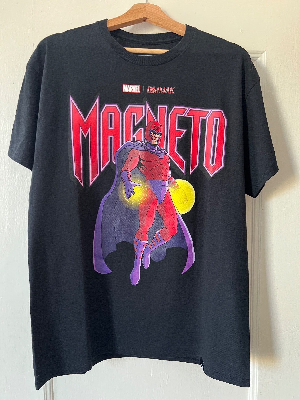 Dim Mak x Marvel X-Men Magneto T-Shirt Men’s L Black Death Touch Crew Steve Aoki
