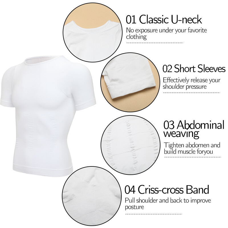 Men Compression Shirt Weight Loss Muscle T-Shirt Body Shaper Slimming Tank Tops