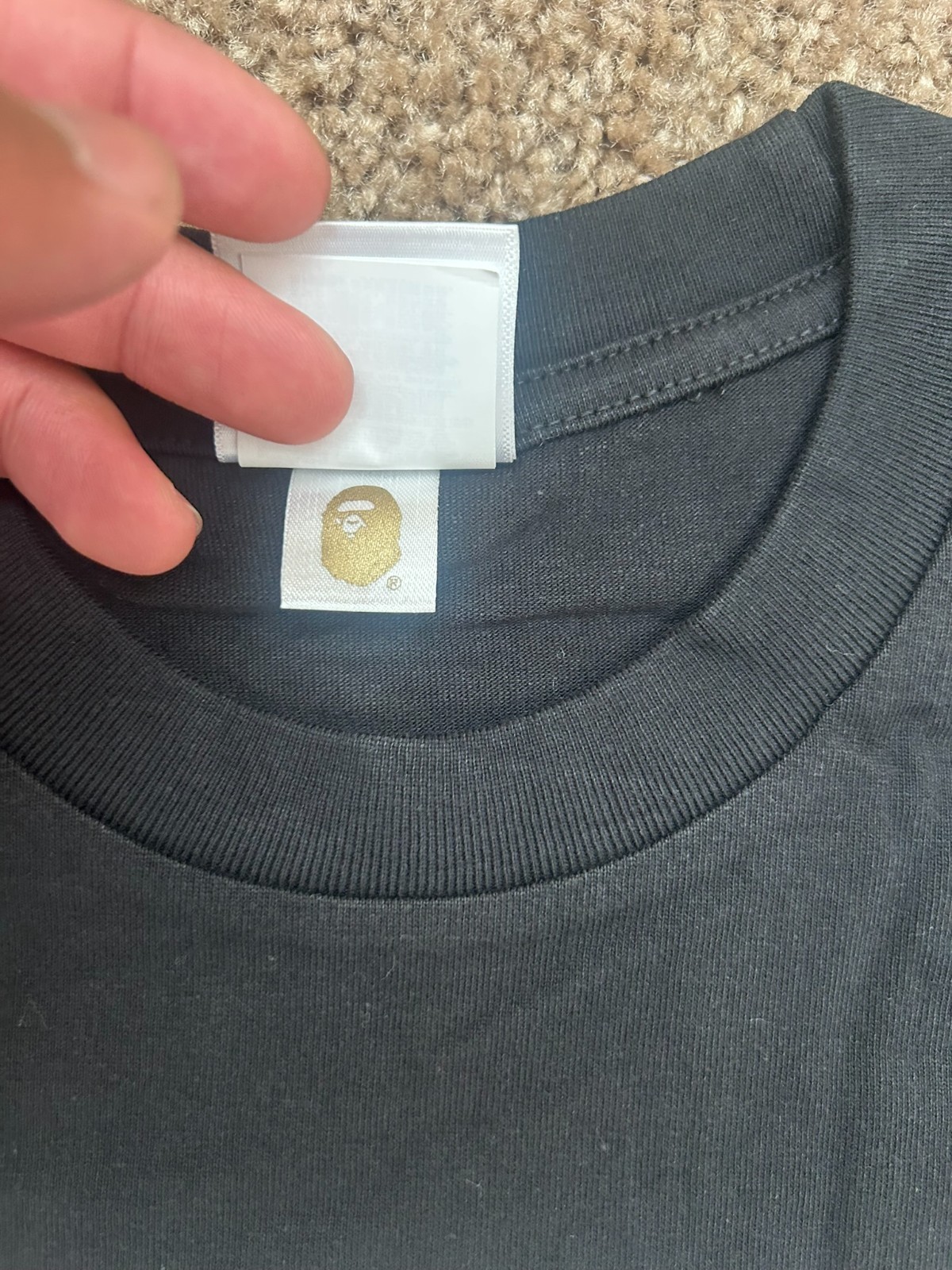 A Bathing Ape (BAPE) Men’s Black T-shirt Size Medium
