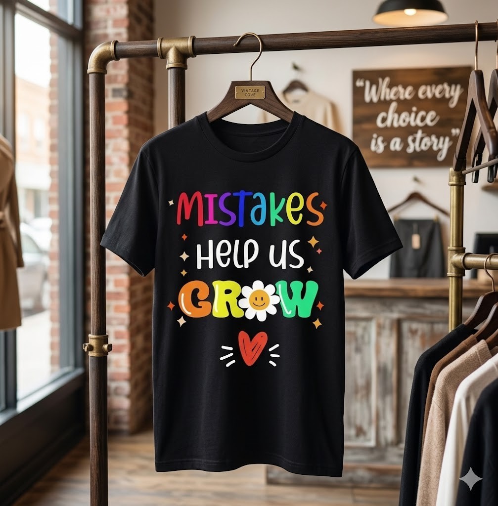 Growth Mindset Positive Quote Back to School Teacher Student T-Shirt – H079