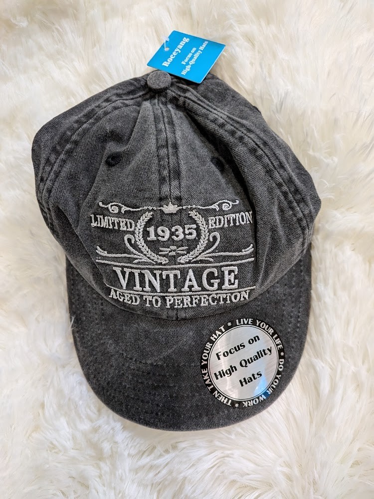 1935 baseball cap 91 year old gift NIB Aged to Perfection