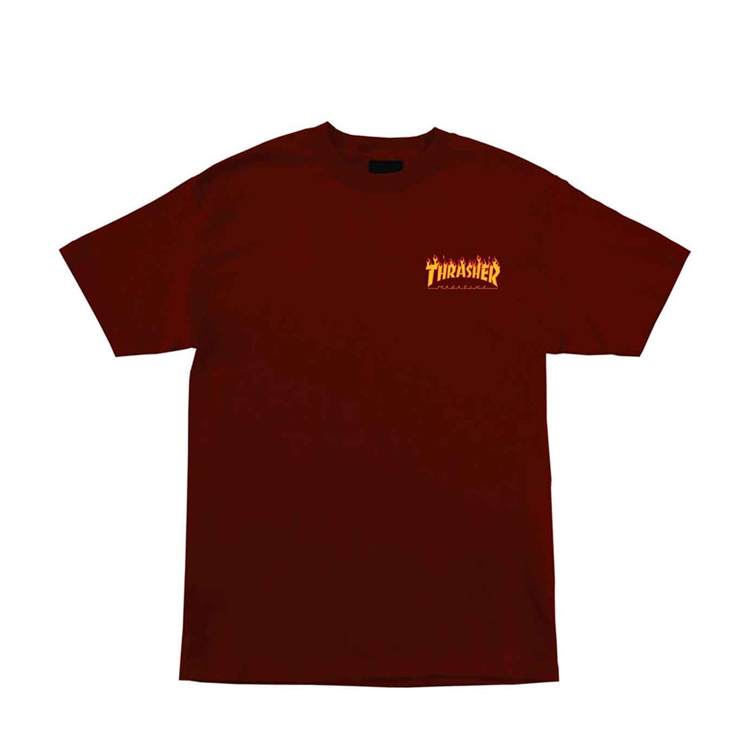 Santa Cruz x Thrasher “Flame Dot” Short Sleeve Tee (Burgundy) T-Shirt