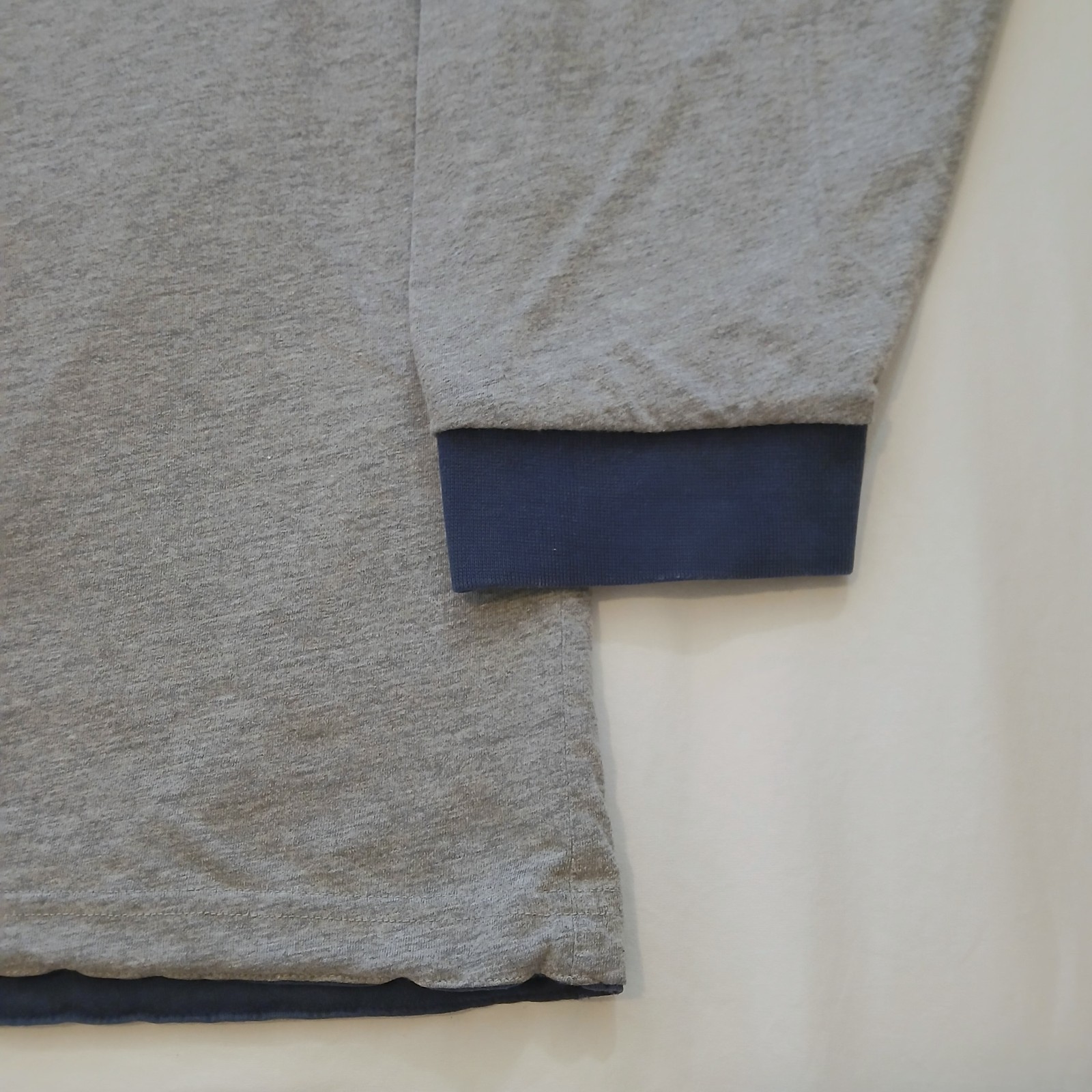 Vintage Nike Reversible Long Sleeve Shirt Mens Large Gray And Blue Heavyweight