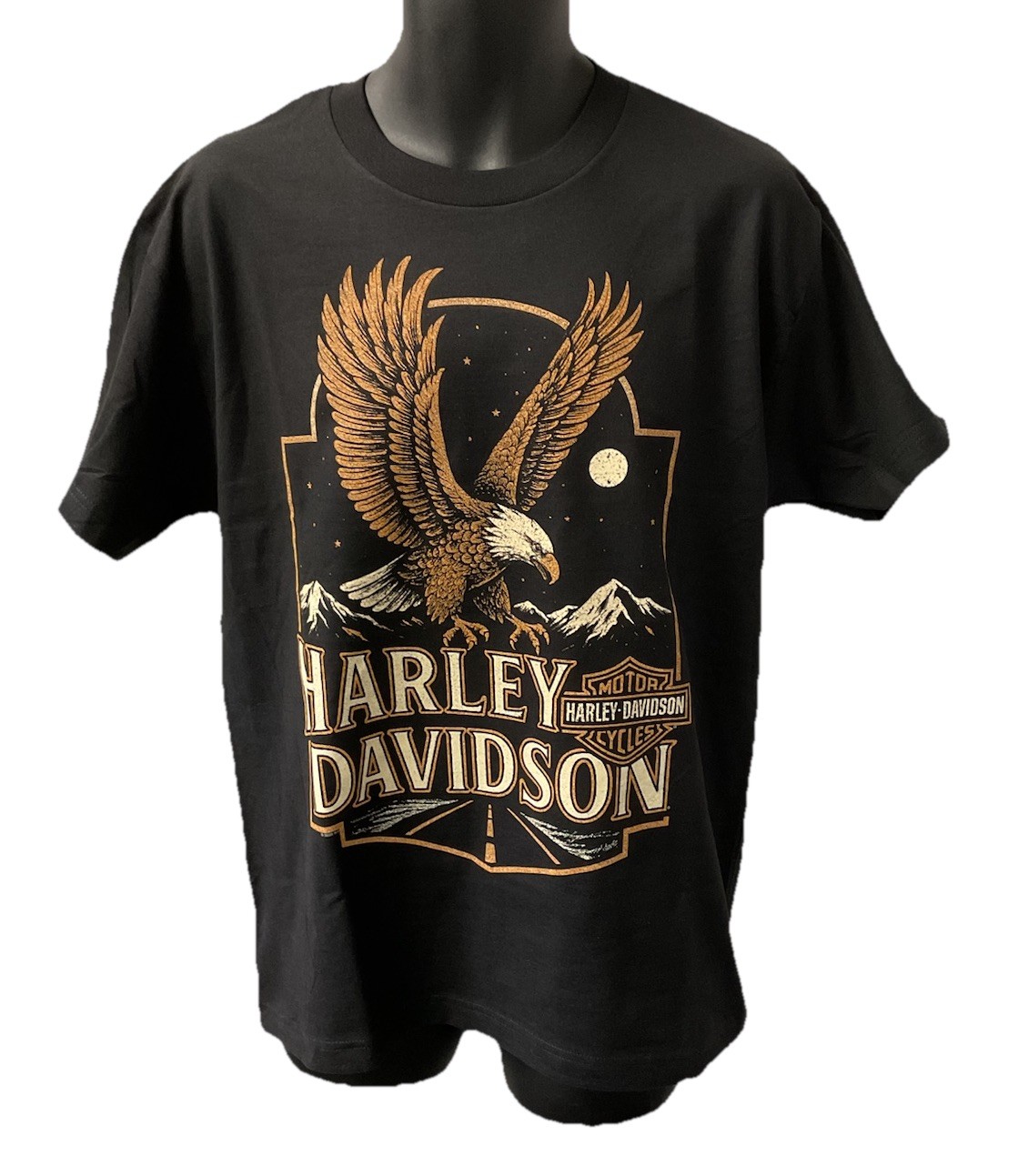 Harley Davidson Men’s Eagle Classic Short Sleeve T-Shirt Black 3002849-BLCK