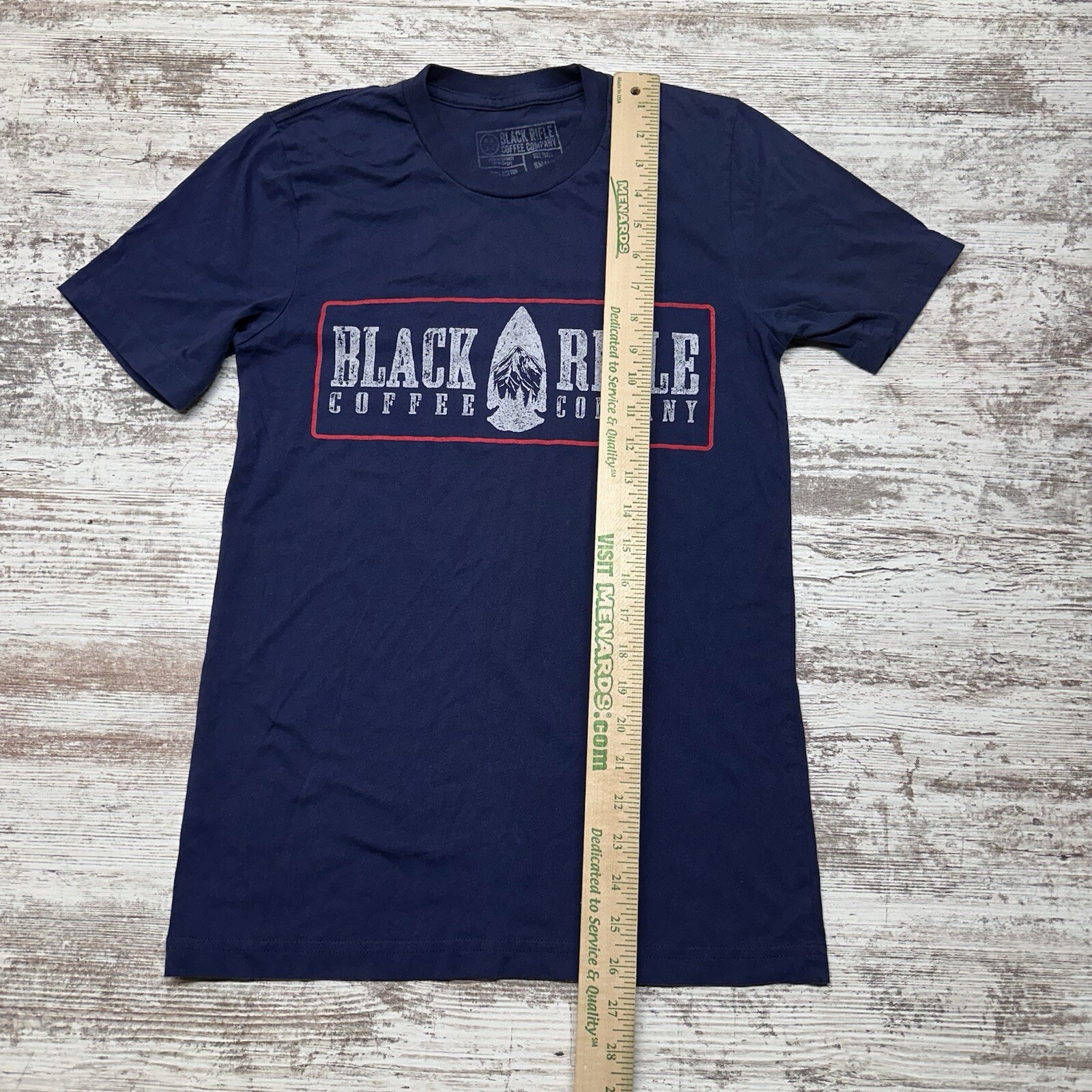 Black Rifle Coffee Shirt Men Small Blue Short Sleeve Basic Military Dad USA Made
