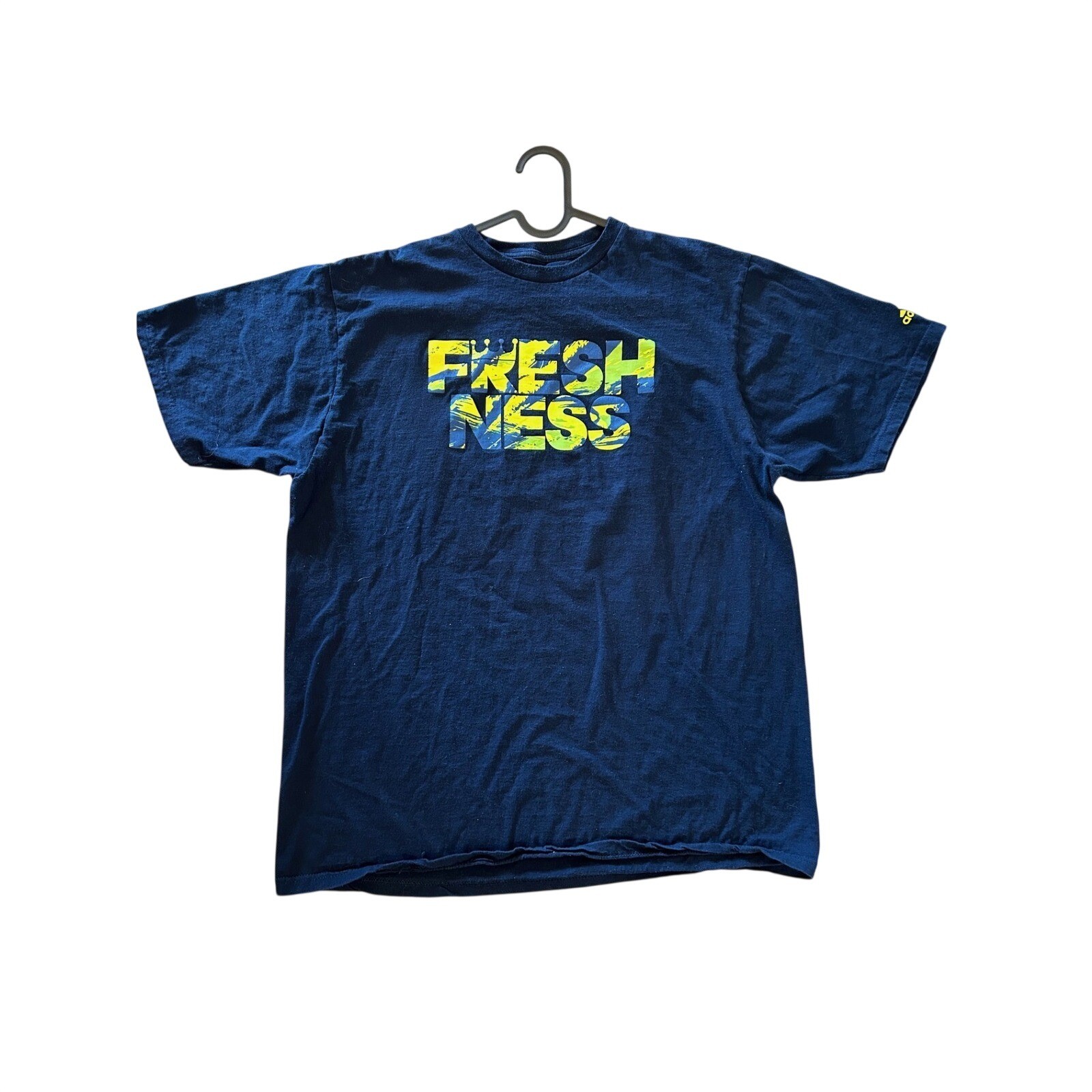 Adidas Mens XL Navy Blue Freshness Graphic T Shirt Short Sleeve Crew Neck Cotton