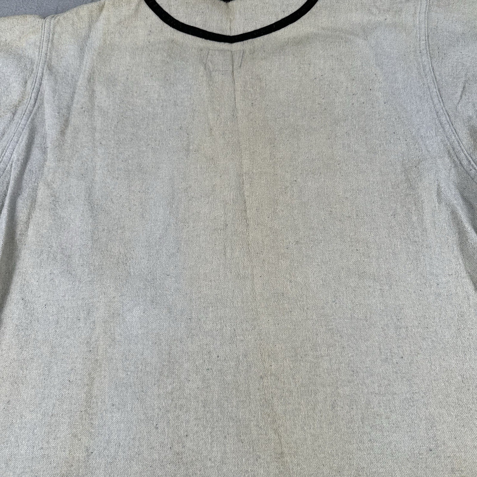 Vintage 30s 40s Baseball Jersey Mens 44 Gray Black Felt H Rubys Sorting Goods