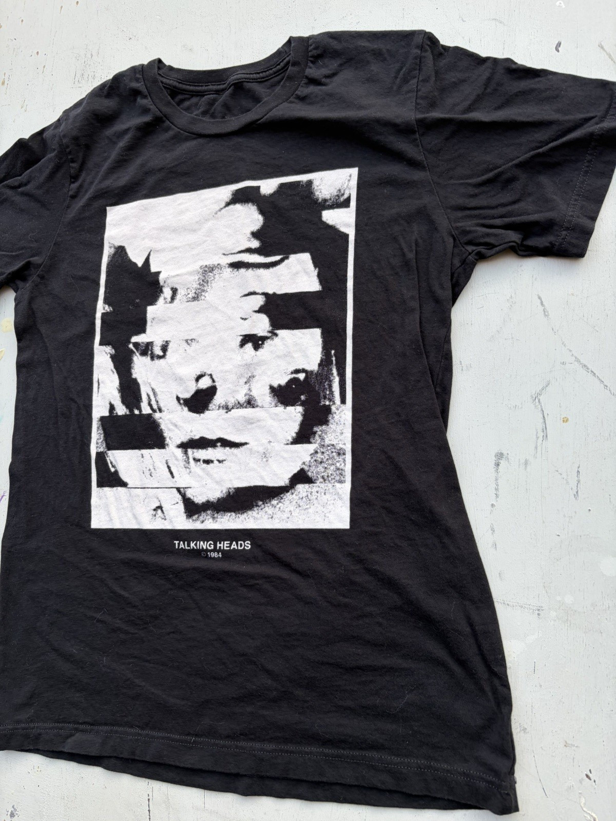Men’s Talking Heads T-Shirt Black Spell-Out NO SIZE 80s Stop Making Sense NYC