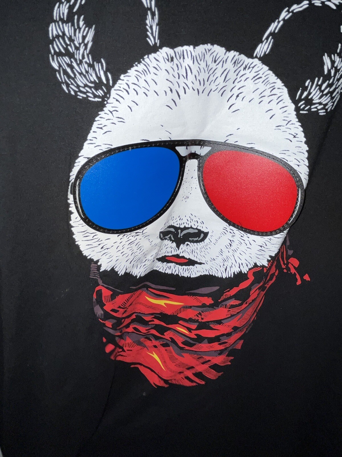 Sound Activated LED Bear Tee Shirt Size M Men’s Works Great.