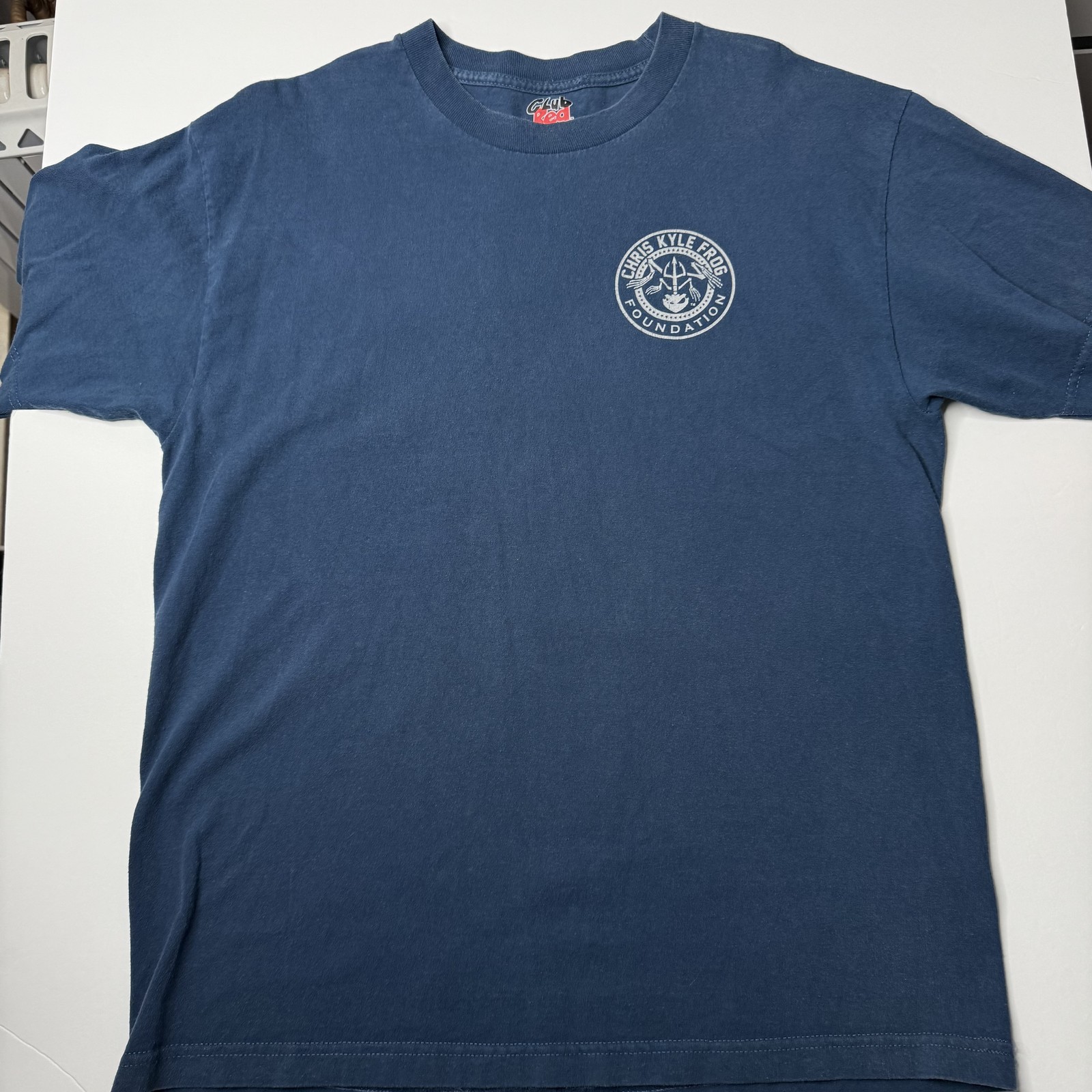 Chris Kyle Frog Foundation Shirt Mens Large Blue Club Red Patriotic Graphic Tee