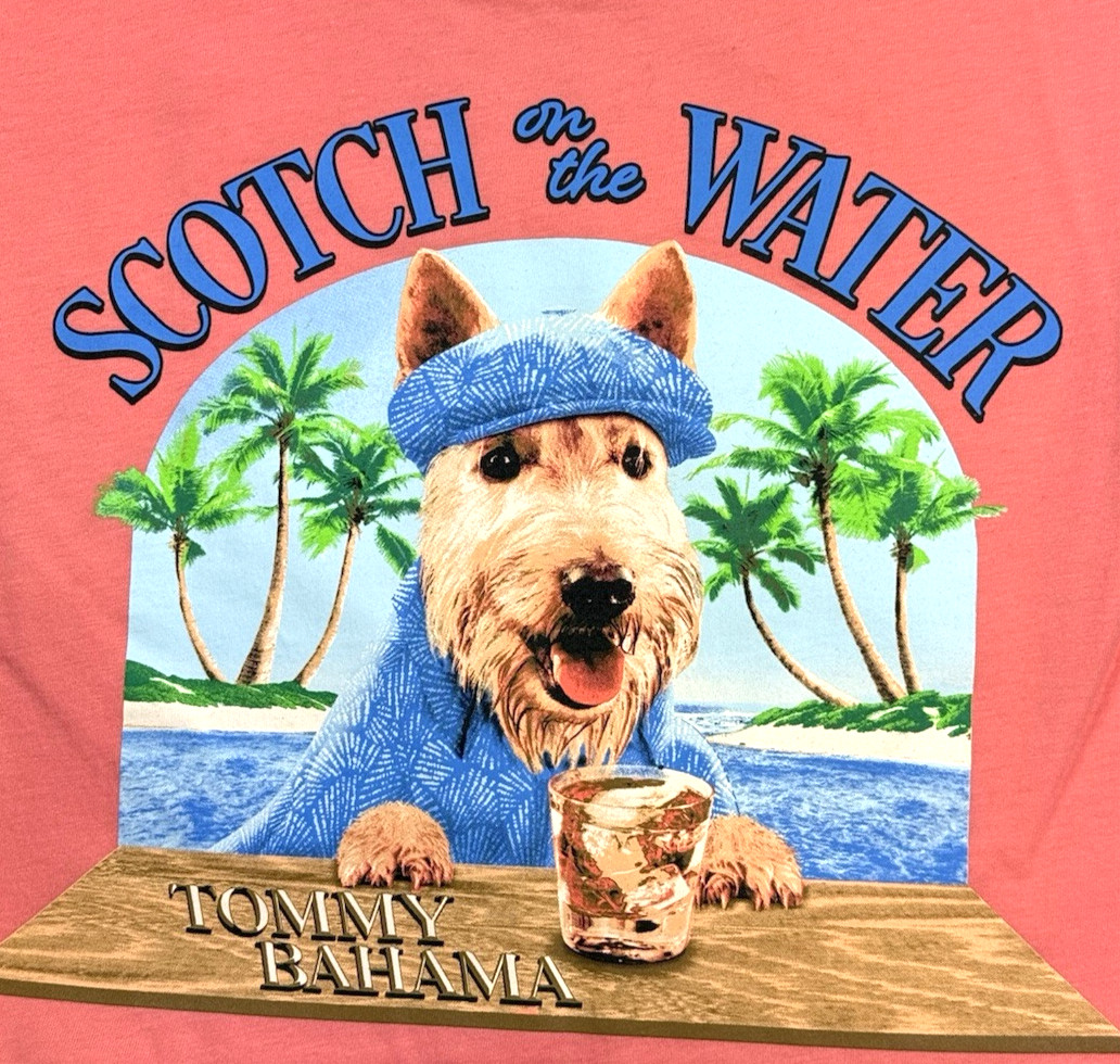 Tommy Bahama Men’s Graphic T / Shellrossa / Boating / SCOTCH on the WATER