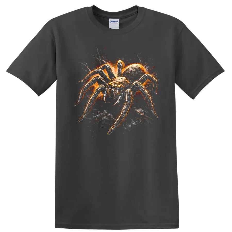 Spider Graphic T Shirt Creepy Monster Design Cool Animal Tee