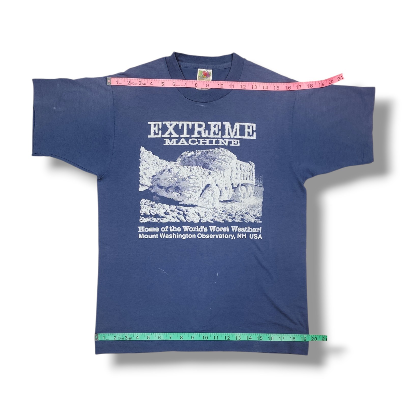 Vintage Extreme Machine Slate Blue Fruit Of The Loom T-Shirt Men’s M