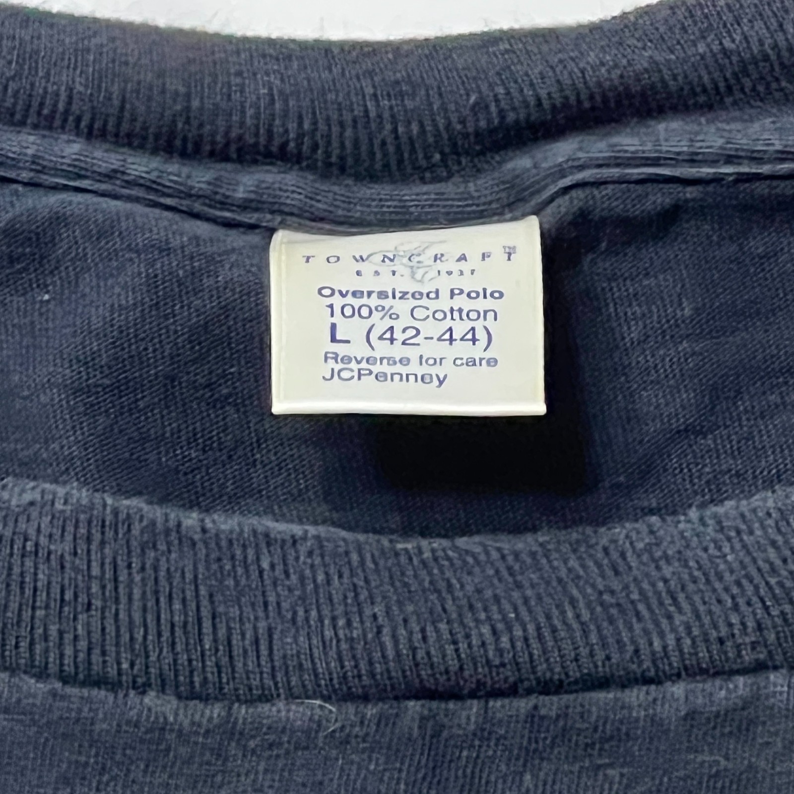 JC Penny T Shirt Pocket Short Sleeve Large VTG 80s Cotton BLACK Made in USA