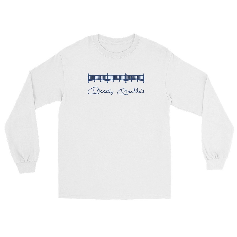 Vintage Retro Mickey Mantle Sports Bar New York Yankees Long Sleeve T-Shirt