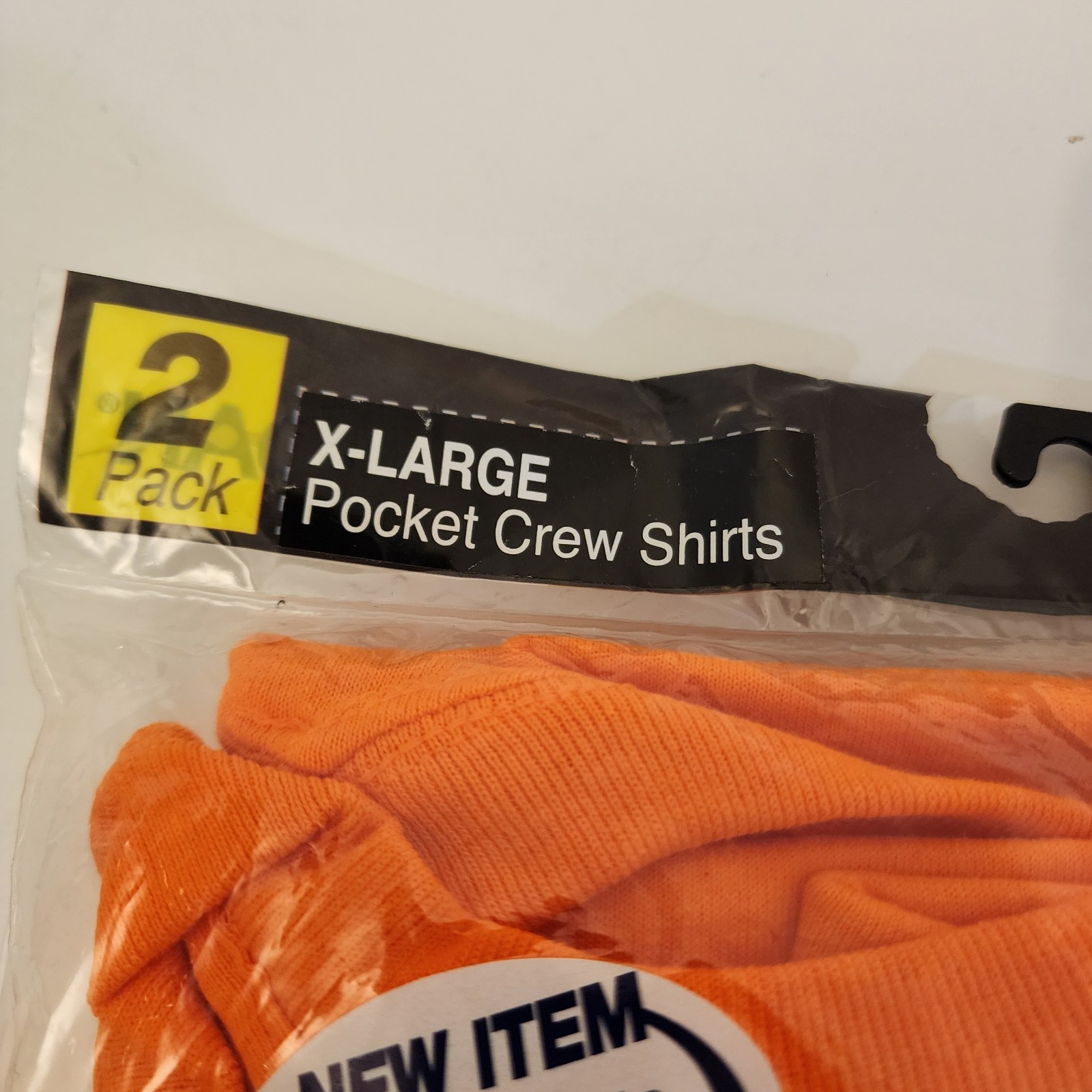 2 PACK! Gildan Workwear SAFETY ORANGE Men’s DRY BLEND Pocket XL T-Shirts