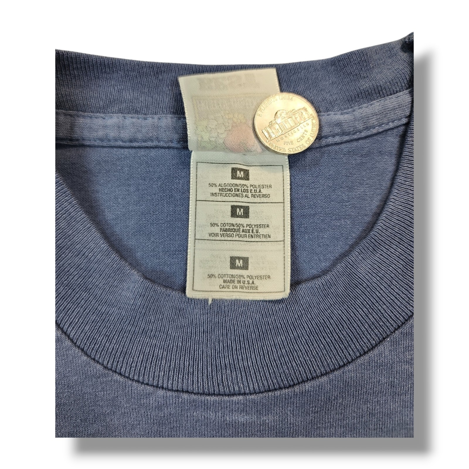 Vintage Extreme Machine Slate Blue Fruit Of The Loom T-Shirt Men’s M