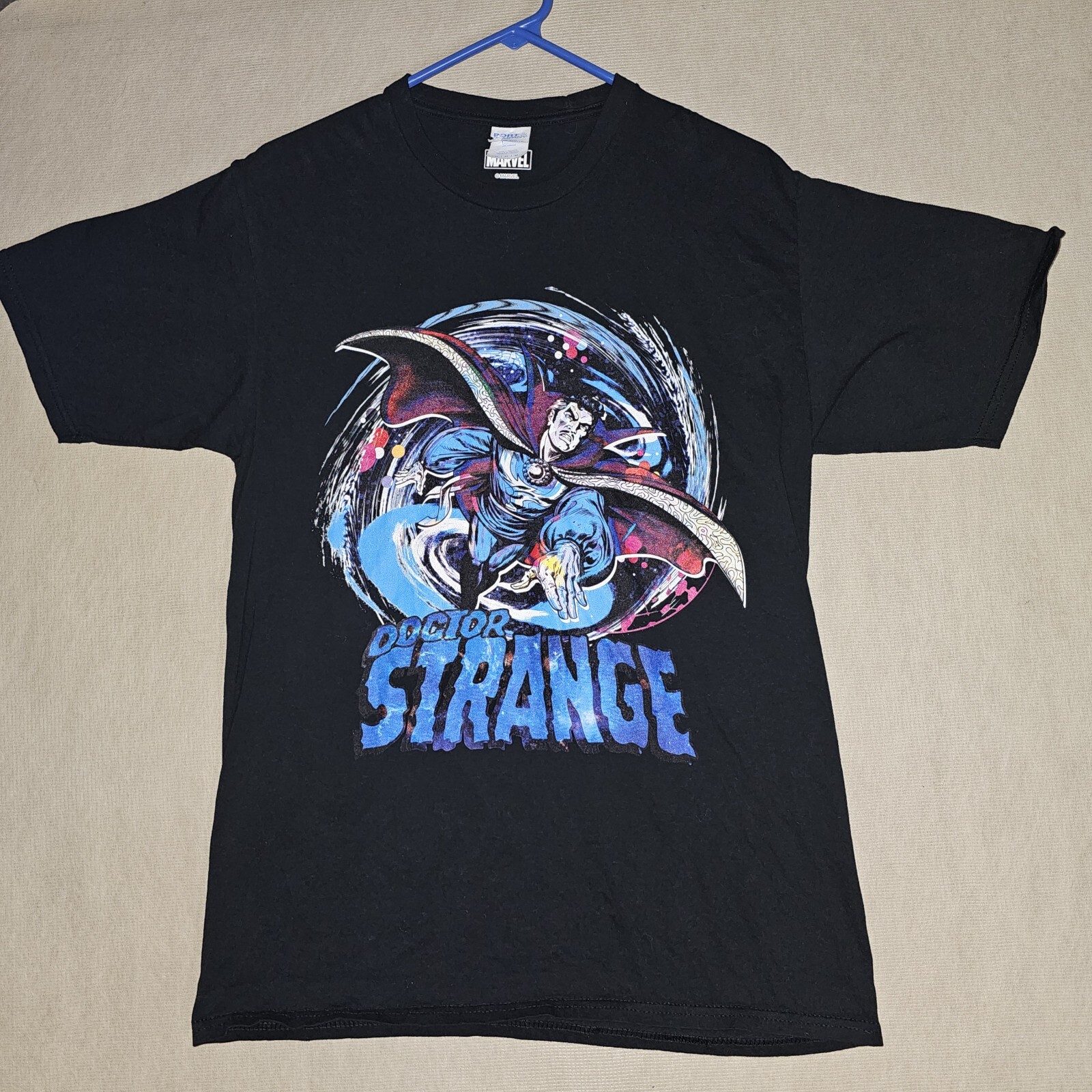 Marvel Realm Shift T-Shirt Doctor Strange Men’s Black Graphic Tee Size Medium