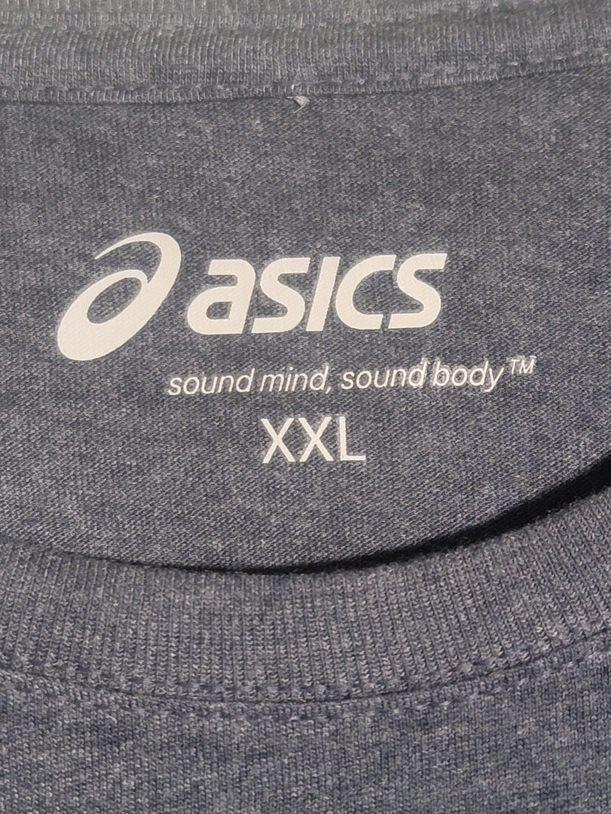 ASICS Men’s Sound Mind Sound Body Athletic T-Shirt Heather Grey Training Gym Tee