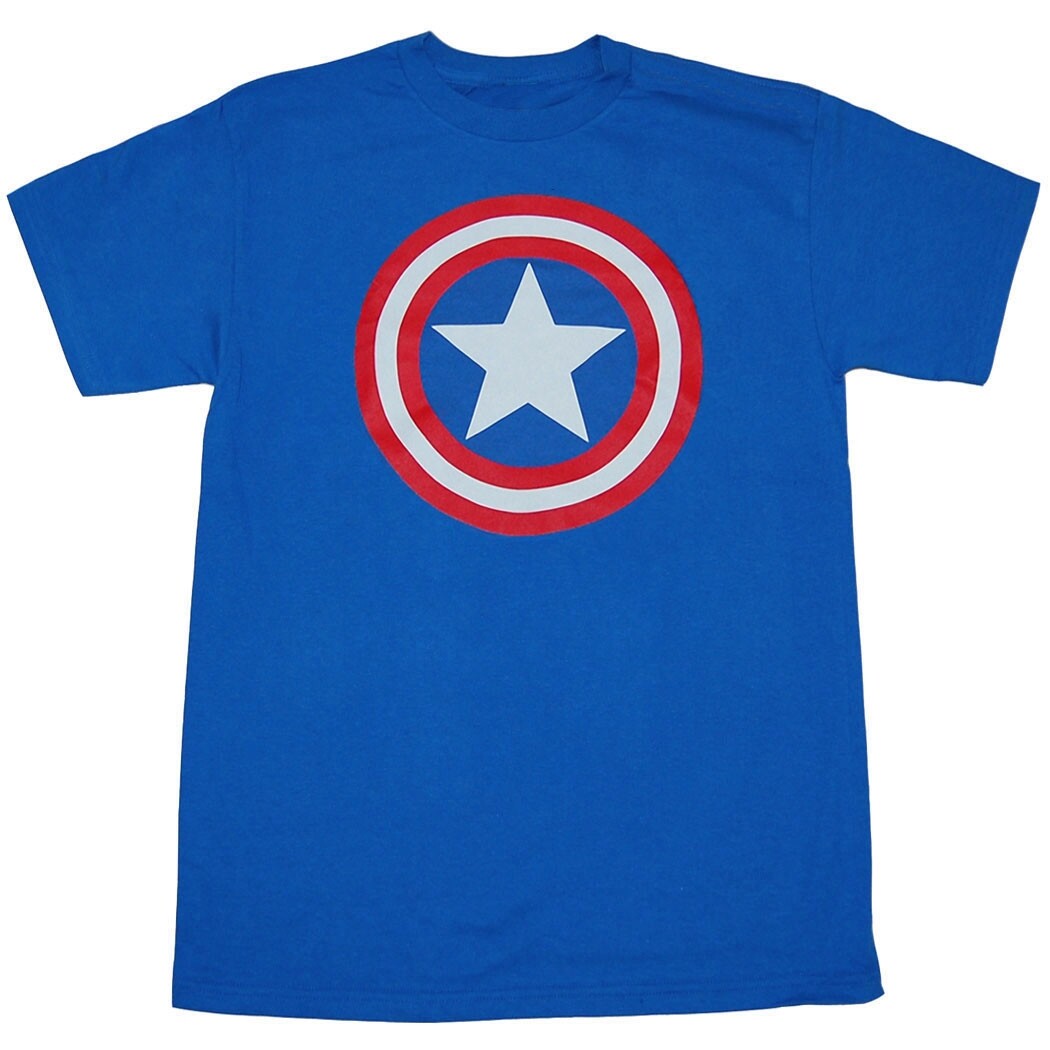 Captain America Classic Shield Logo Royal T-Shirt