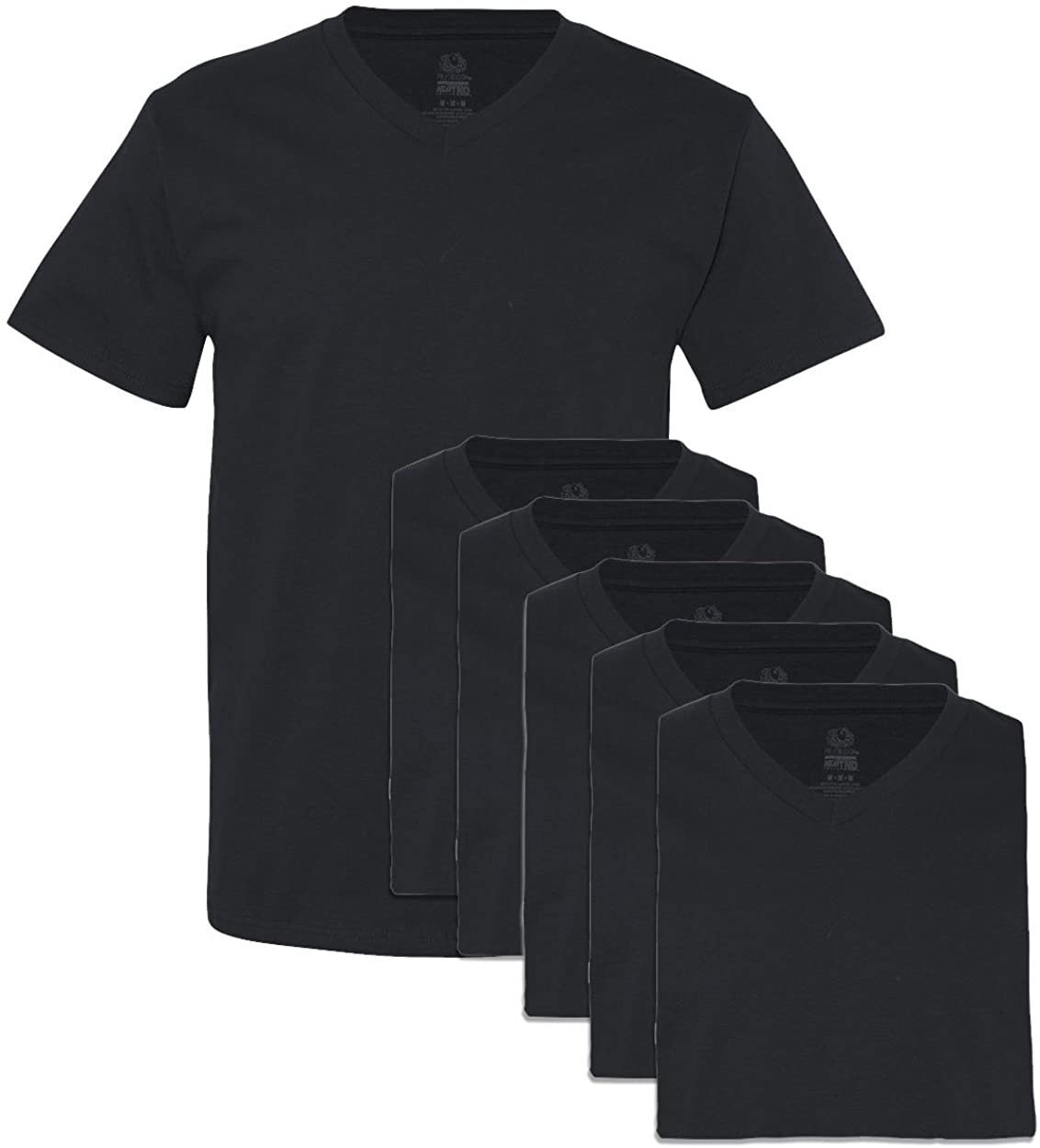 Fruit of the Loom Men’s V-Neck T-Shirts 6-Pack Sizes S, L, XL, 2X, 3X