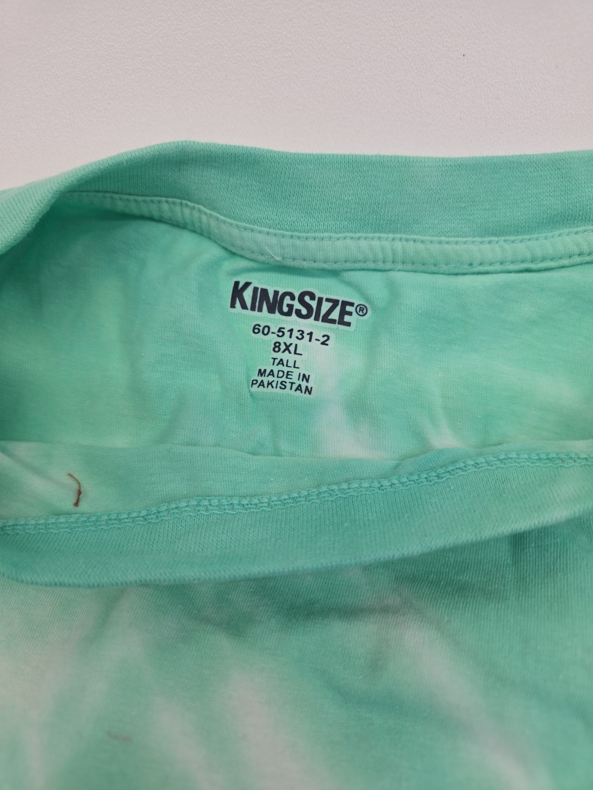 8XL Lot 2 KingSize Men’s Big & Tall T-Shirt Pocket Tees Set Blue & Teal Tye Dye