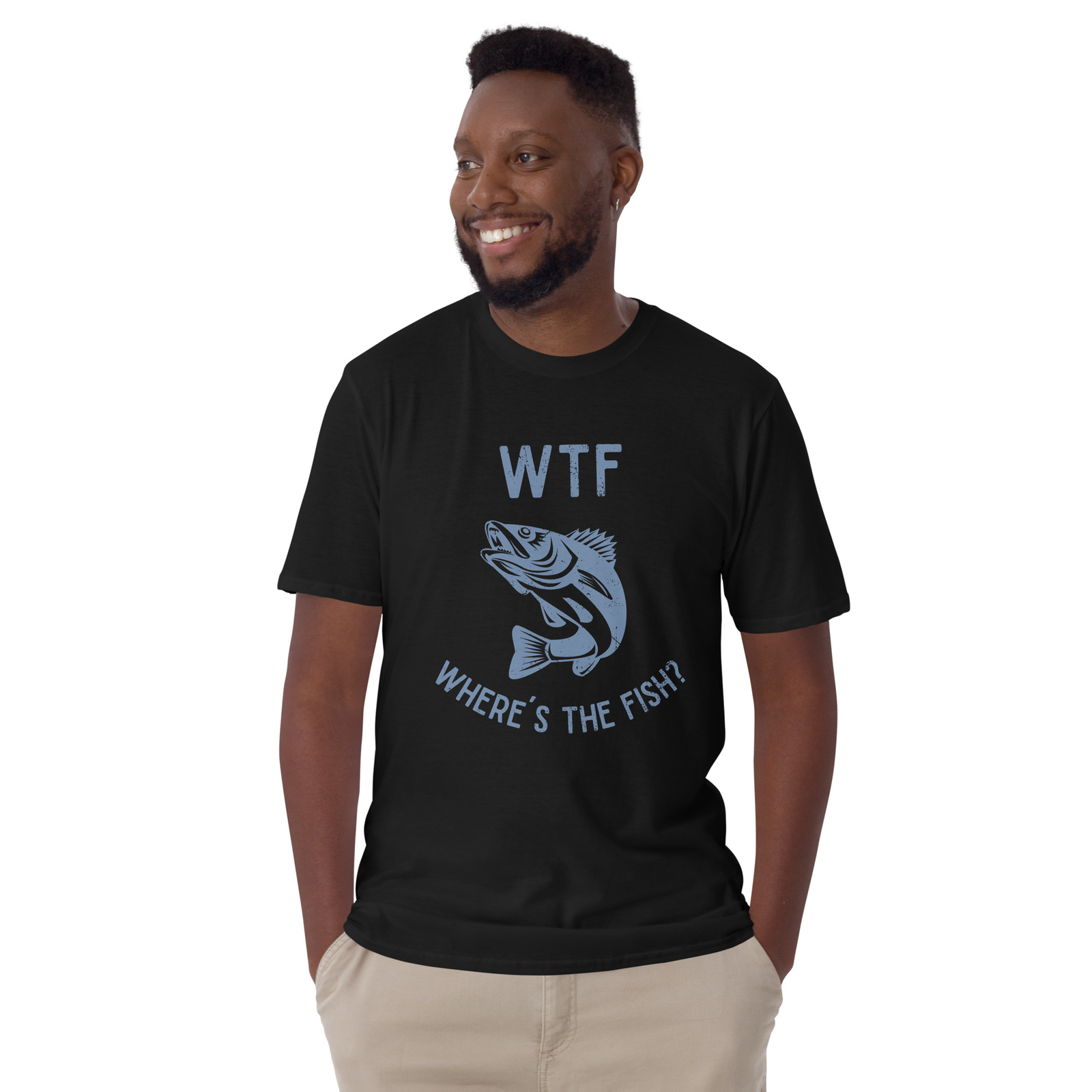 WTF Where’s the Fish? T-Shirt – Funny fishing shirt for fishermen and anglers