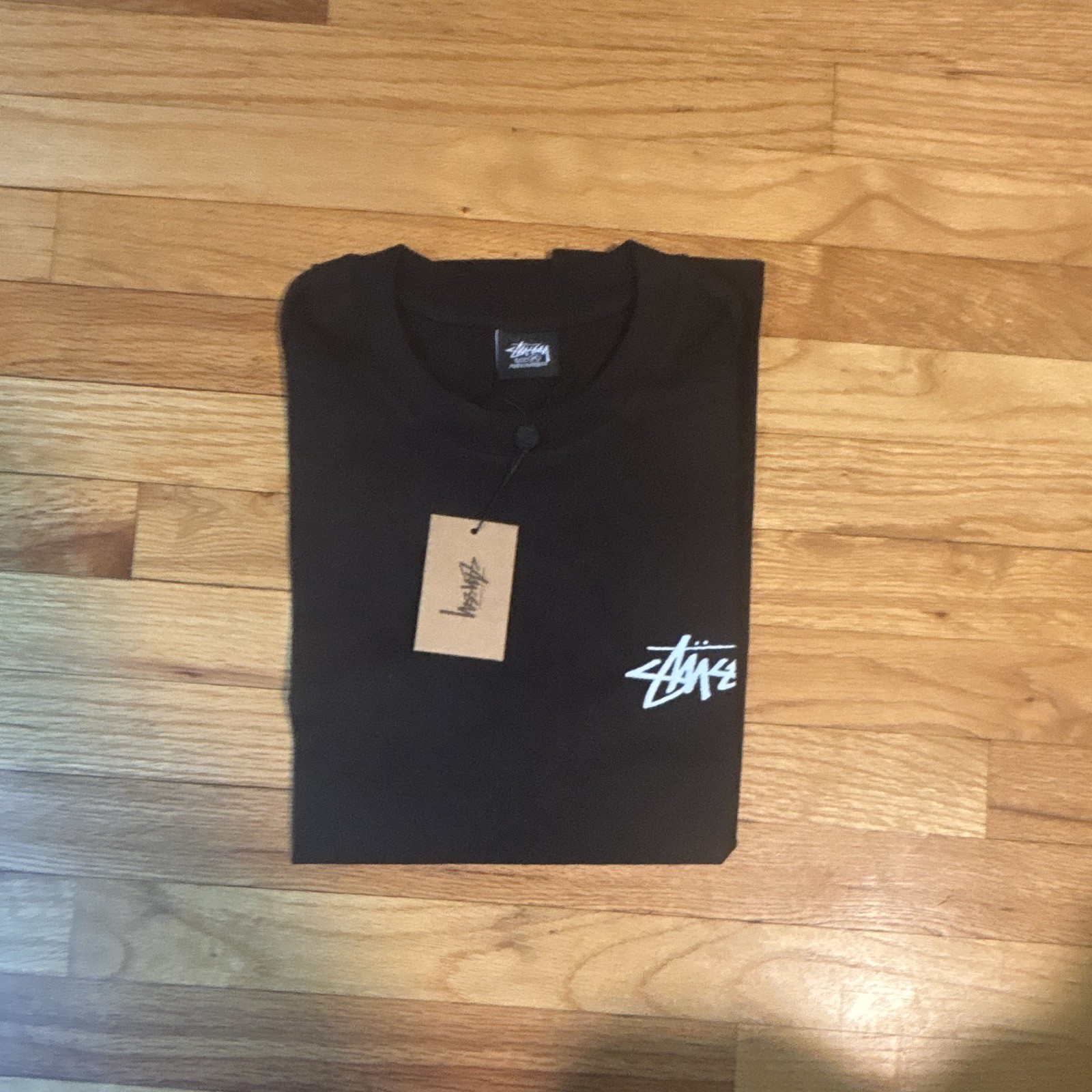 Stussy Men’s Black Dice Logo Graphic T-Shirt Crew Neck Short Sleeve S/M