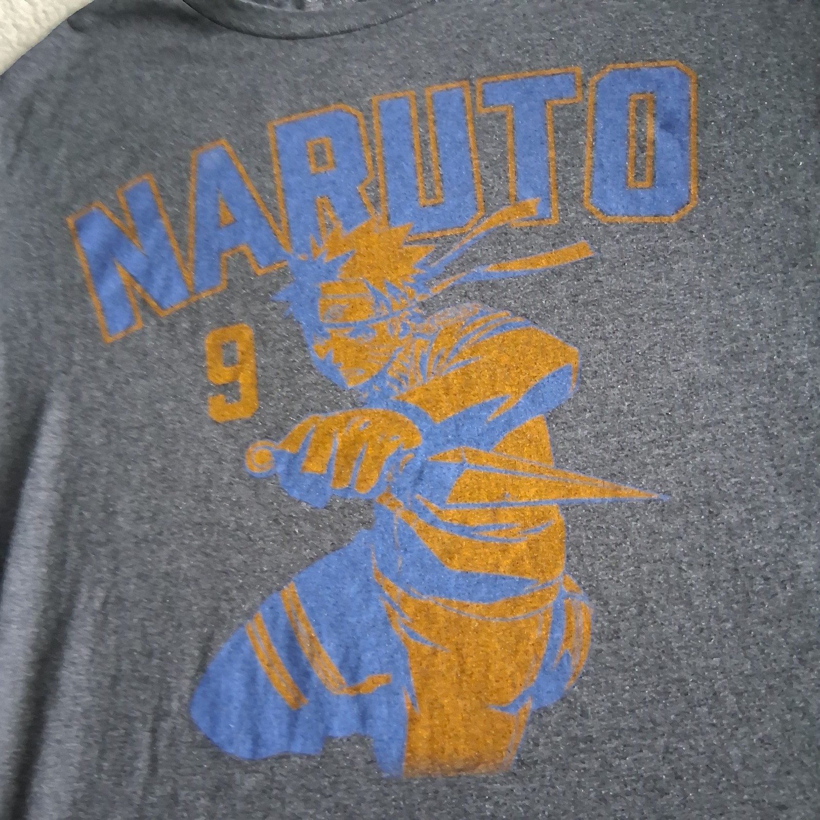 Naruto Mens Graphic T-shirt Size Large Shippuden Collection #9 Grey 2007 L