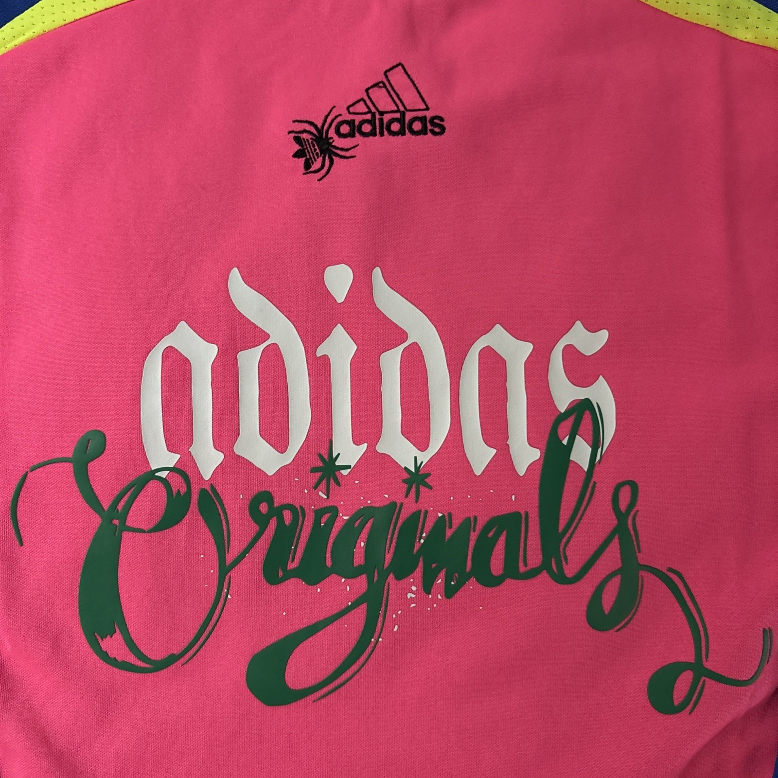 Adidas Mens Size M Pink Blue Green JW0203 Spiders Goalkeeper Loose Jersey Shirt