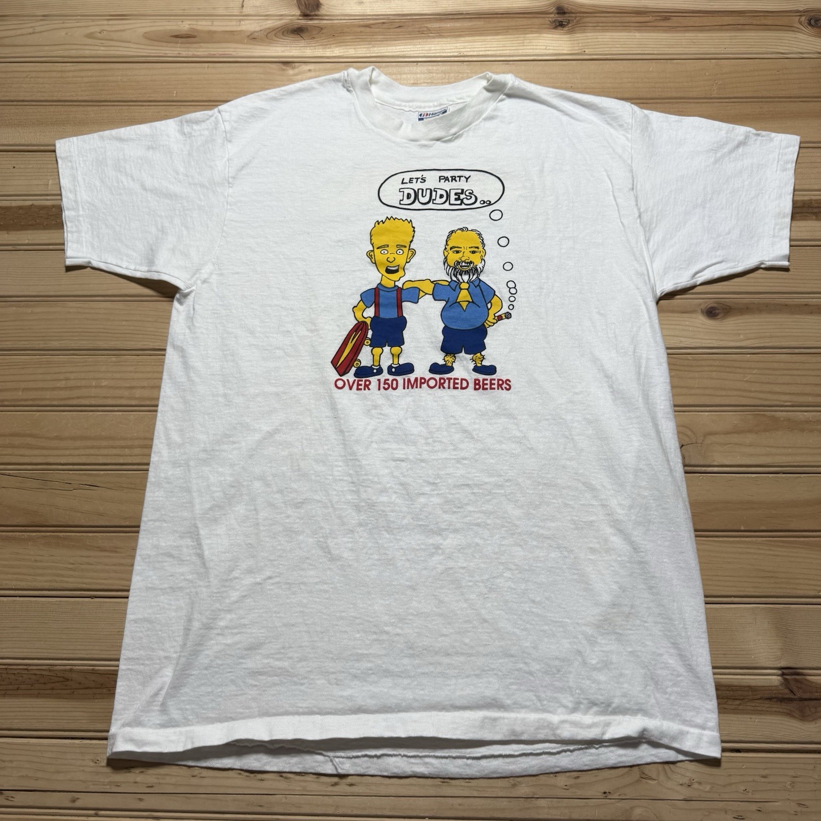 Vintage 80s Houston Matthias Restaurant Pub 150 Imported Beers Shirt Size XL