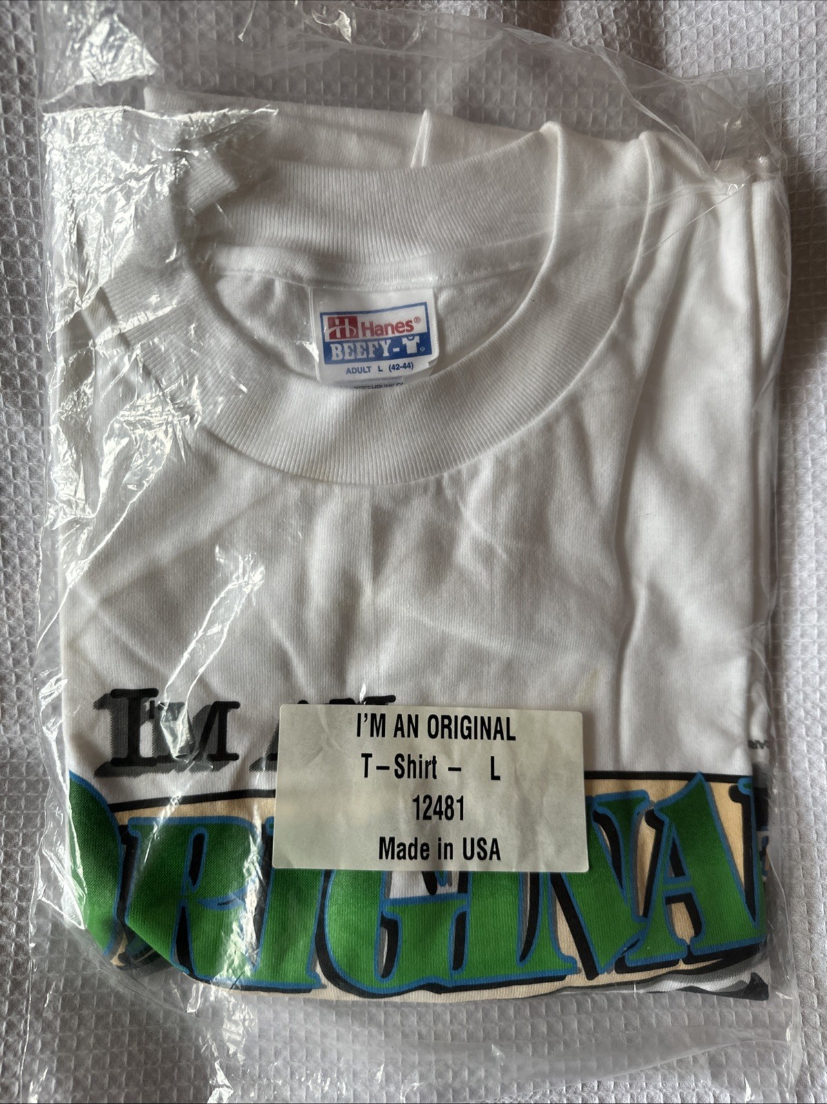 Hanes “I’m An Original-Reproductions Not Available -T Shirt NIP Adult Large