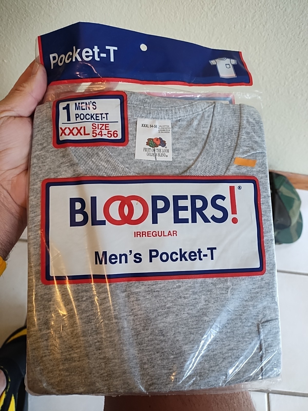 New 1994 Vtg FOTL Bloopers Pocket Shirt XXXL T-Shirt Irregular 50/50 Cotton Poly
