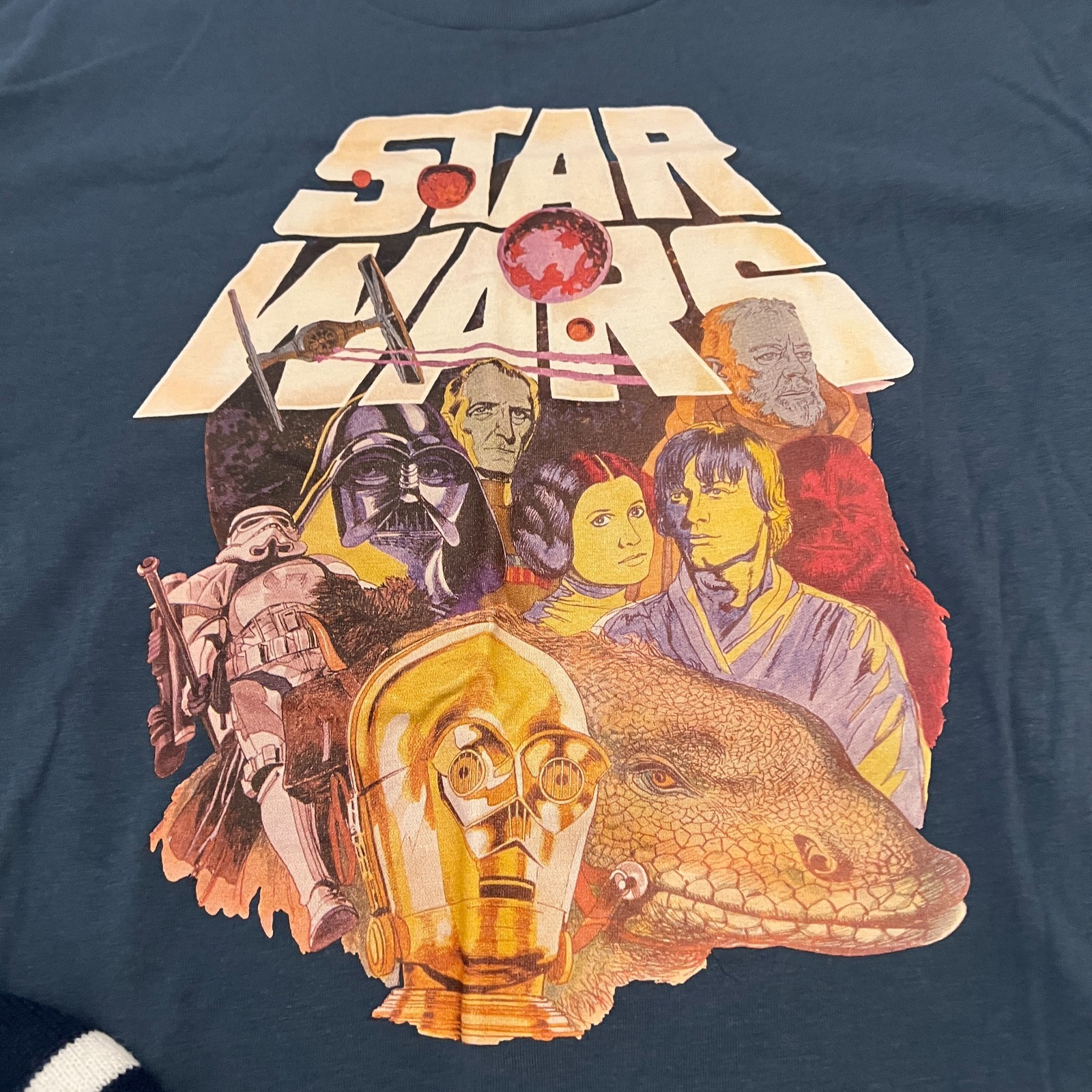 Star Wars Long Sleeve T-Shirt & Beanie Combo Sz M – Blue A New Hope Blue 2 Tone