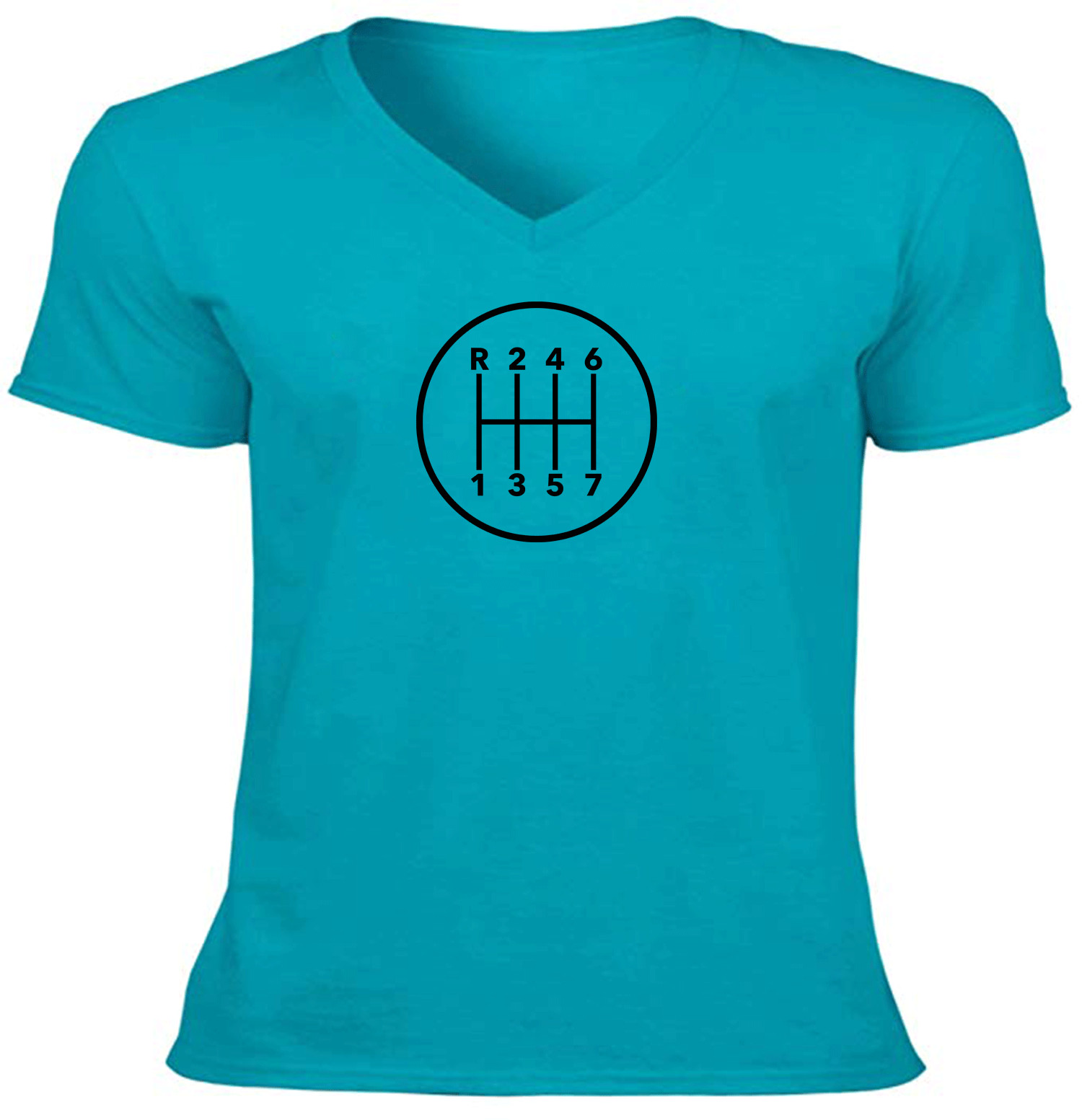Manual Transmission Shift Pattern 7 Speed Stick T-Shirt Manual Gearbox Gearshift