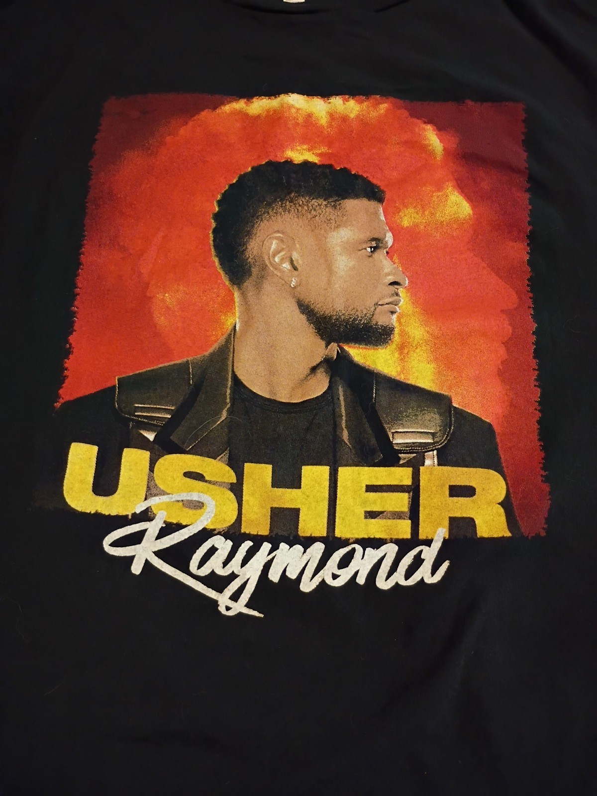 Usher Raymond The Vegas Residency 2022 Dual Graphic T-Shirt Black 2XL New