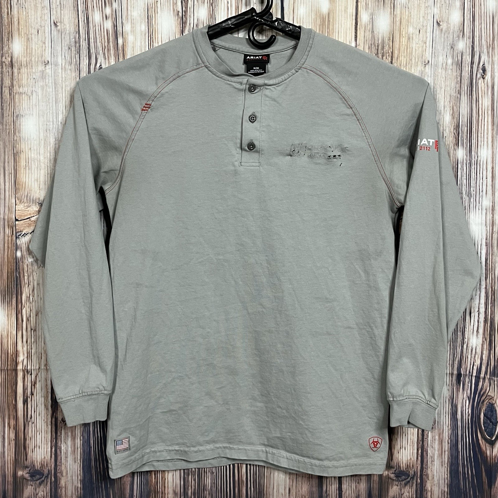 Ariat FR Shirt Mens Medium Flame Resistant Work Shirt Long Sleeve CAT 2 2112