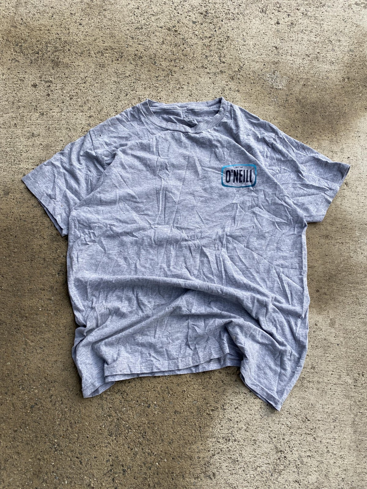 O’Neill Shirt Mens Medium Gray Modern Fit Logo Graphic Tee Surf Beach Casual Com