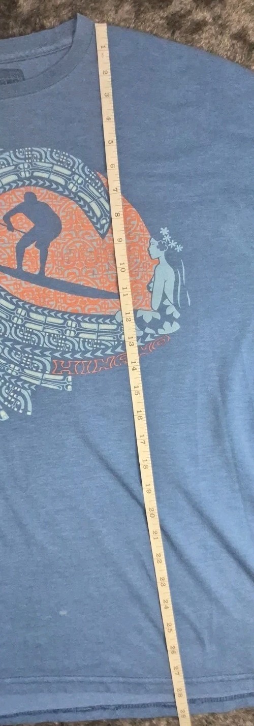 Retro-Style Hinano Tahiti T-Shirt Men’s 2XL Blue Surfing Graphic (Read Condition