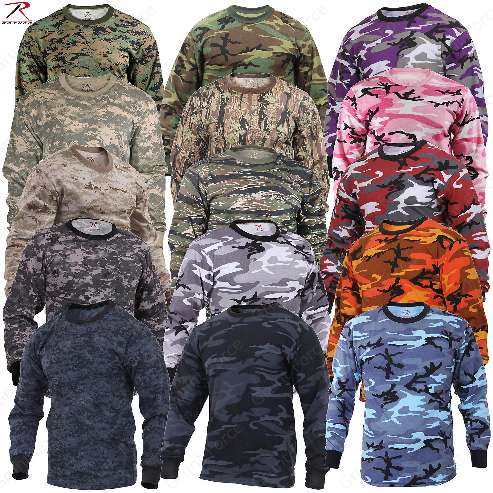 Rothco Long Sleeve Camo T-Shirts – Military Style Long Sleeve Camouflage Tees