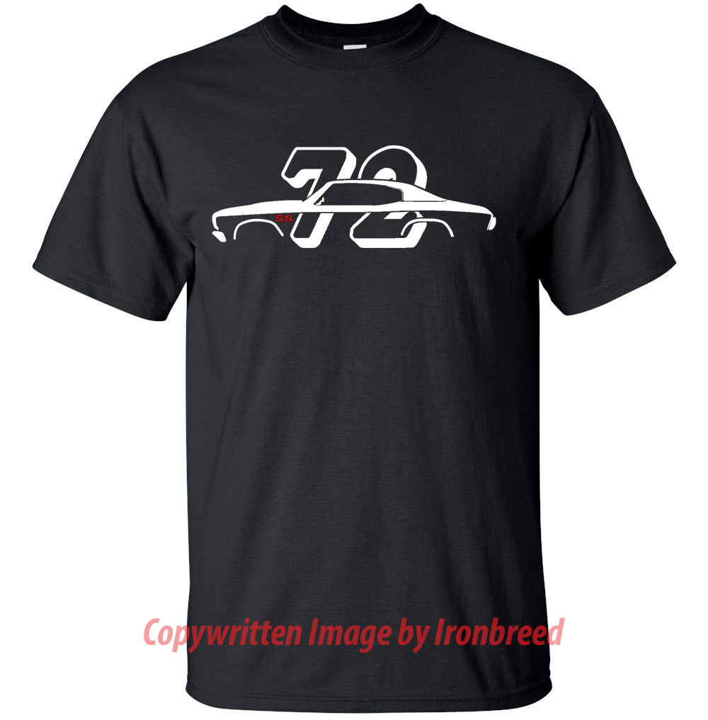 1972 CHEVELLE SS T-Shirt Muscle Car Silhouette 72 350 396 402 LS5 LS6 454