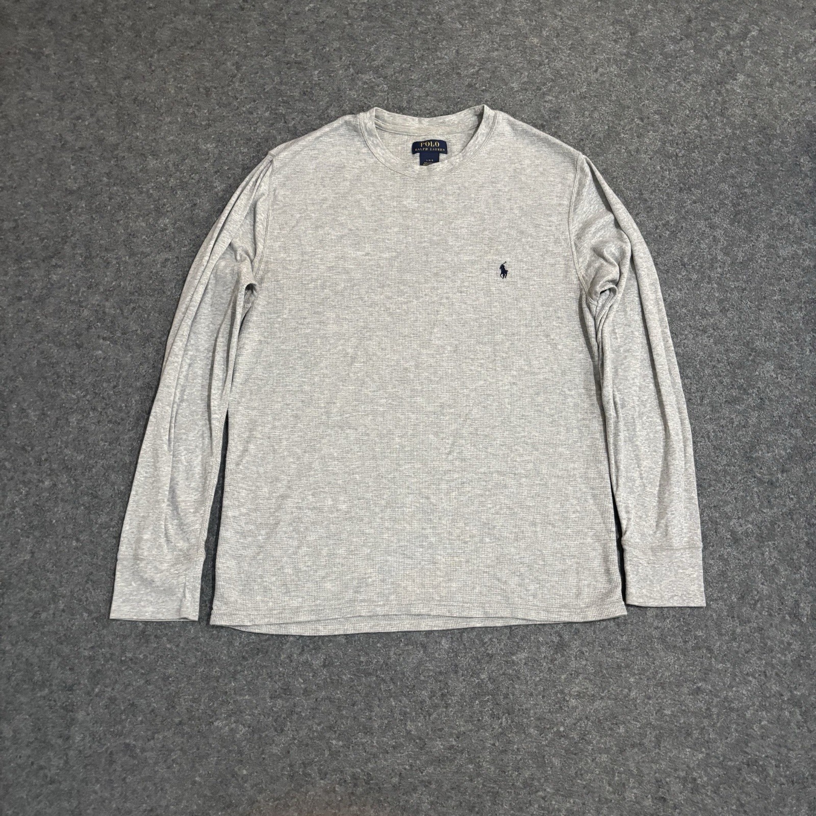 Polo Ralph Lauren Thermal Shirt Men Large Waffle Knit Long Sleeve
