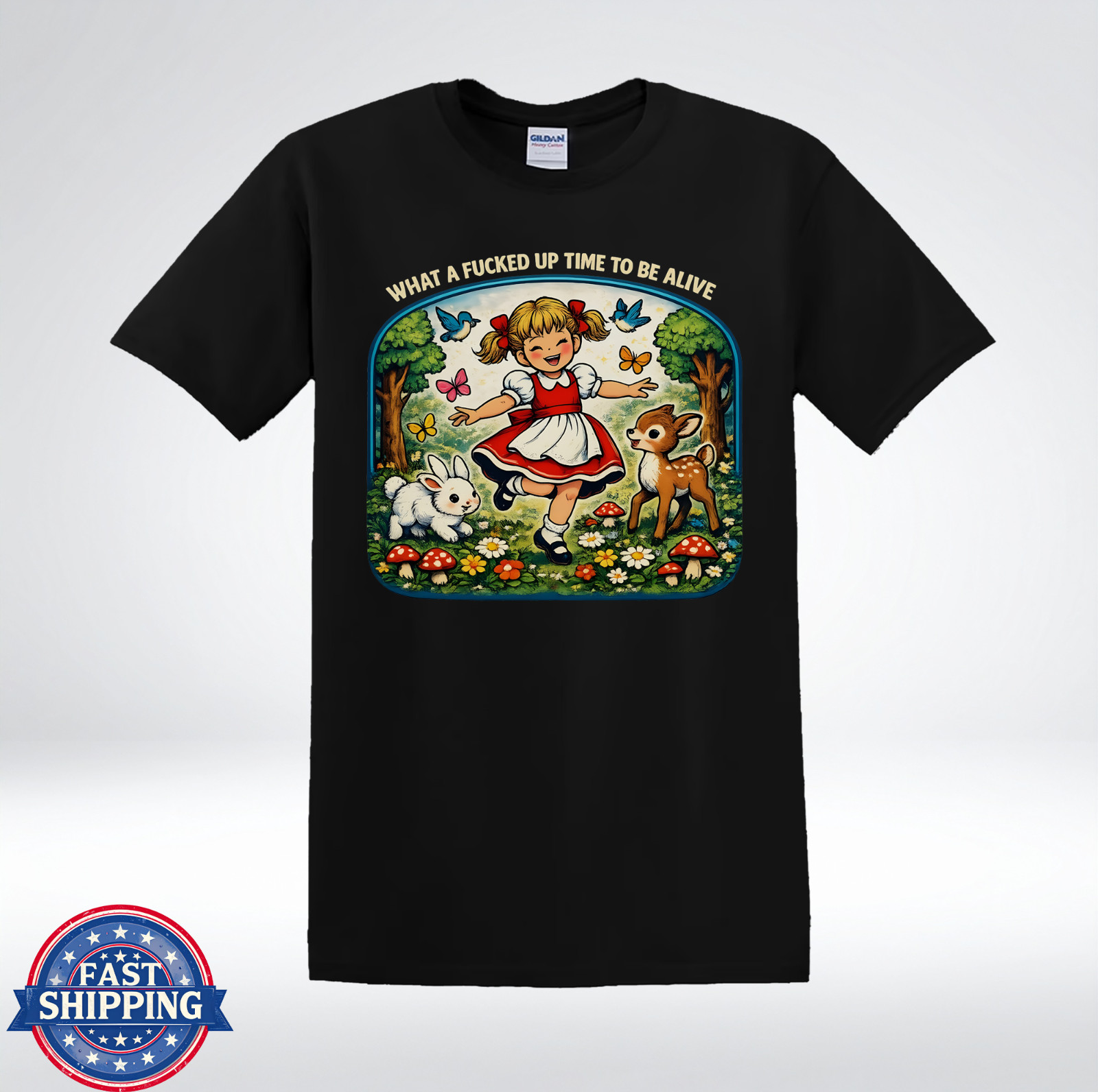 What A F*cked Up Time To Be Alive Funny Vintage T-Shirt