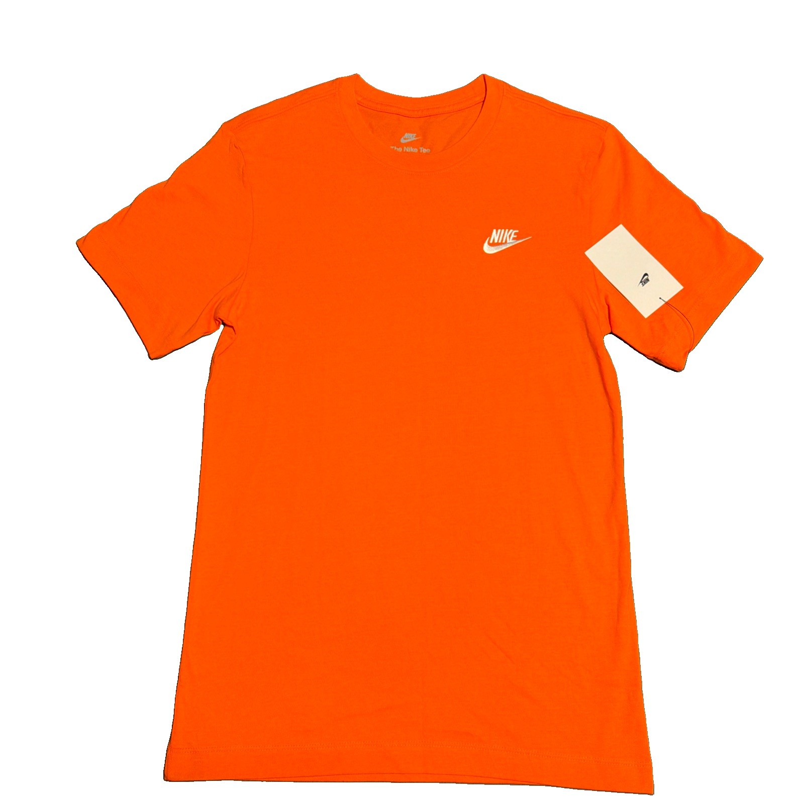 Nike NSW Club Embroidered T-Shirt Orange AR4997-819 Men’s Sizes